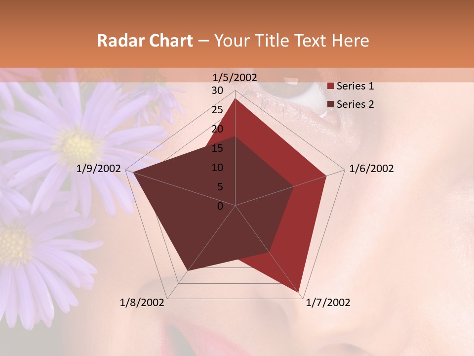 A Woman With Purple Flowers In Her Hair PowerPoint Template