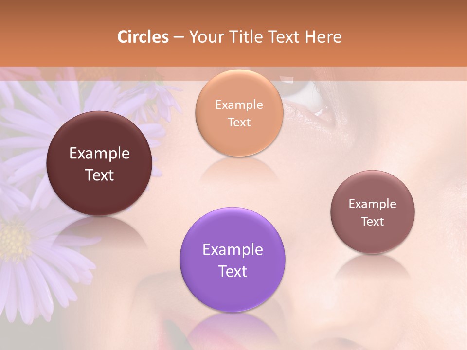 A Woman With Purple Flowers In Her Hair PowerPoint Template