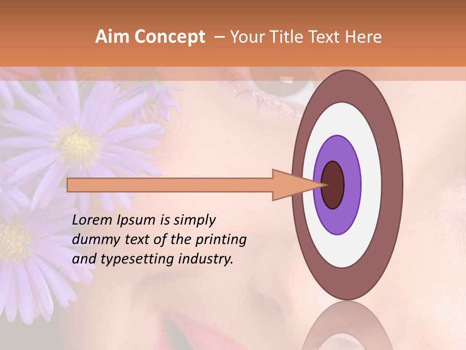 A Woman With Purple Flowers In Her Hair PowerPoint Template