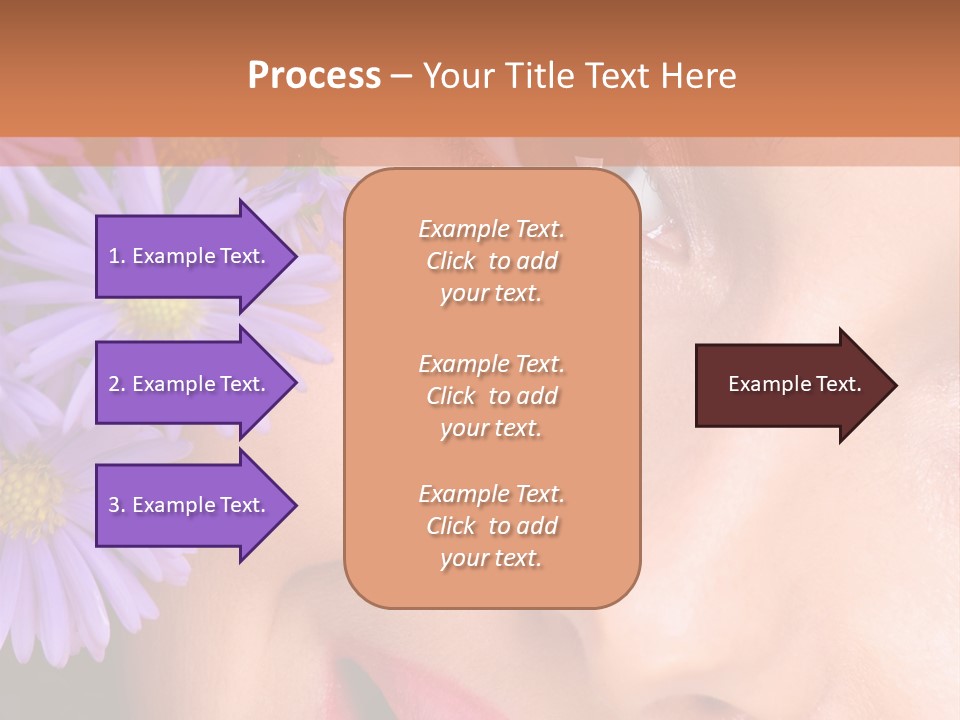 A Woman With Purple Flowers In Her Hair PowerPoint Template