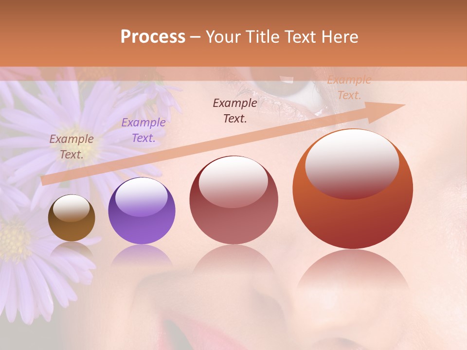 A Woman With Purple Flowers In Her Hair PowerPoint Template