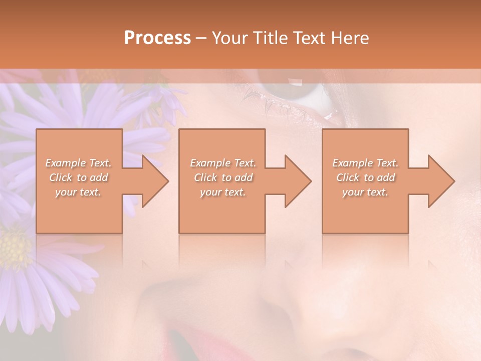 A Woman With Purple Flowers In Her Hair PowerPoint Template