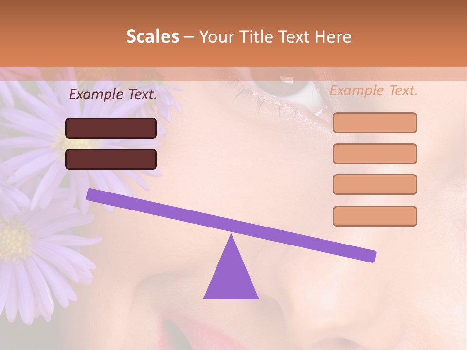 A Woman With Purple Flowers In Her Hair PowerPoint Template