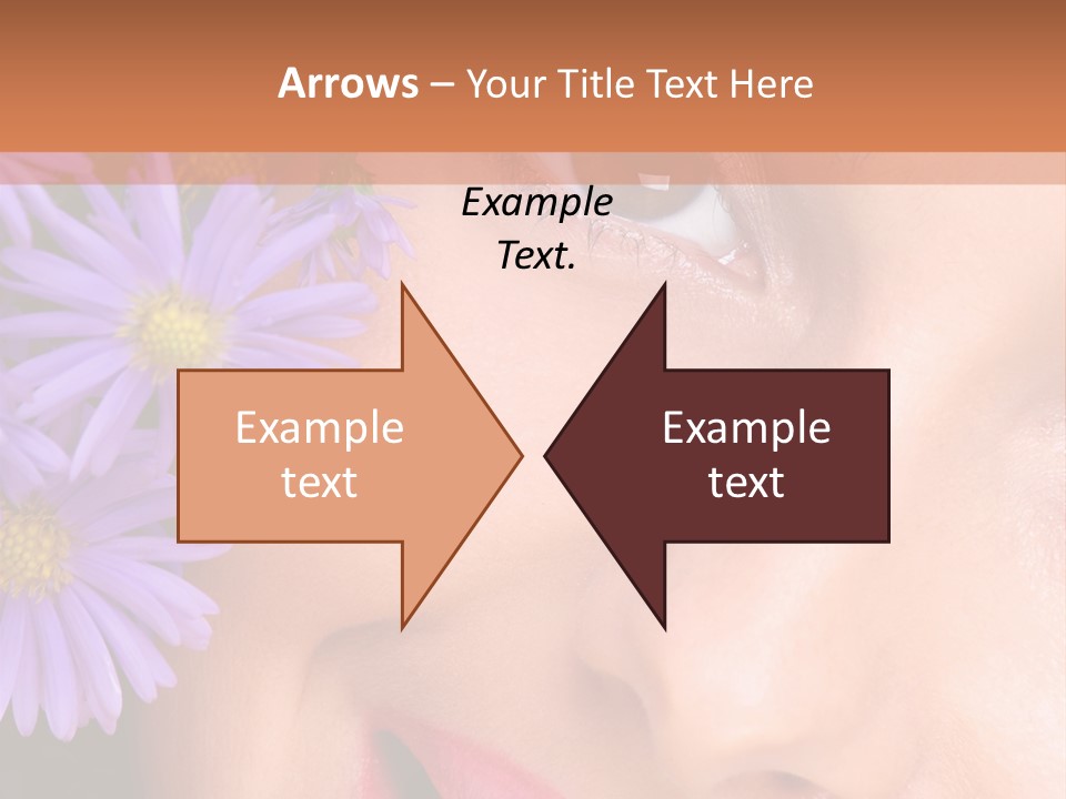 A Woman With Purple Flowers In Her Hair PowerPoint Template