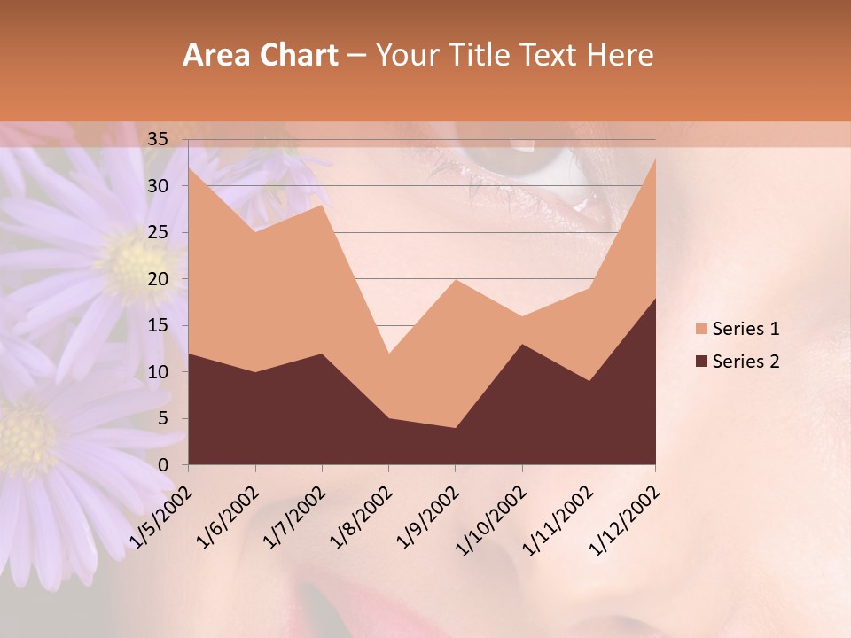 A Woman With Purple Flowers In Her Hair PowerPoint Template