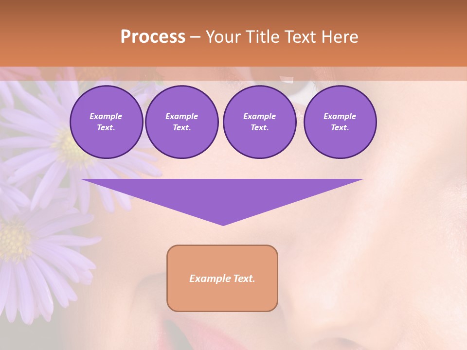 A Woman With Purple Flowers In Her Hair PowerPoint Template