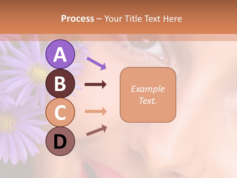 A Woman With Purple Flowers In Her Hair PowerPoint Template