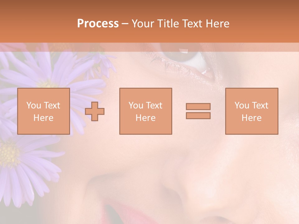 A Woman With Purple Flowers In Her Hair PowerPoint Template