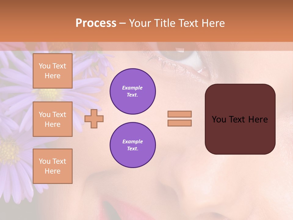 A Woman With Purple Flowers In Her Hair PowerPoint Template