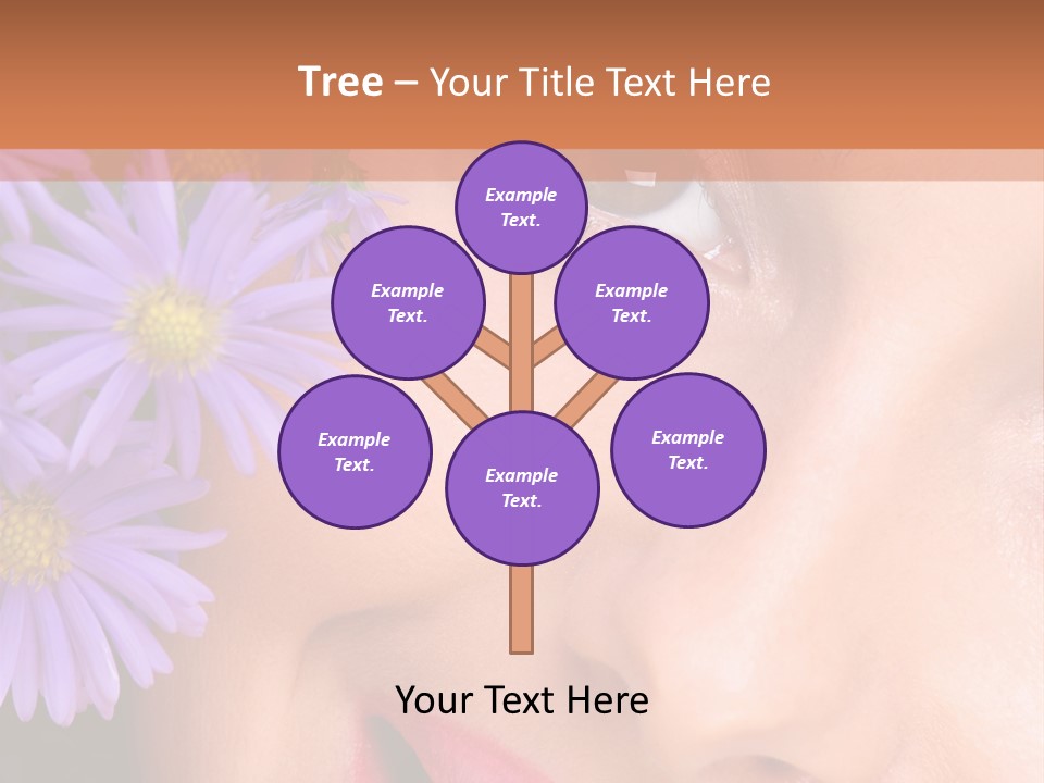 A Woman With Purple Flowers In Her Hair PowerPoint Template