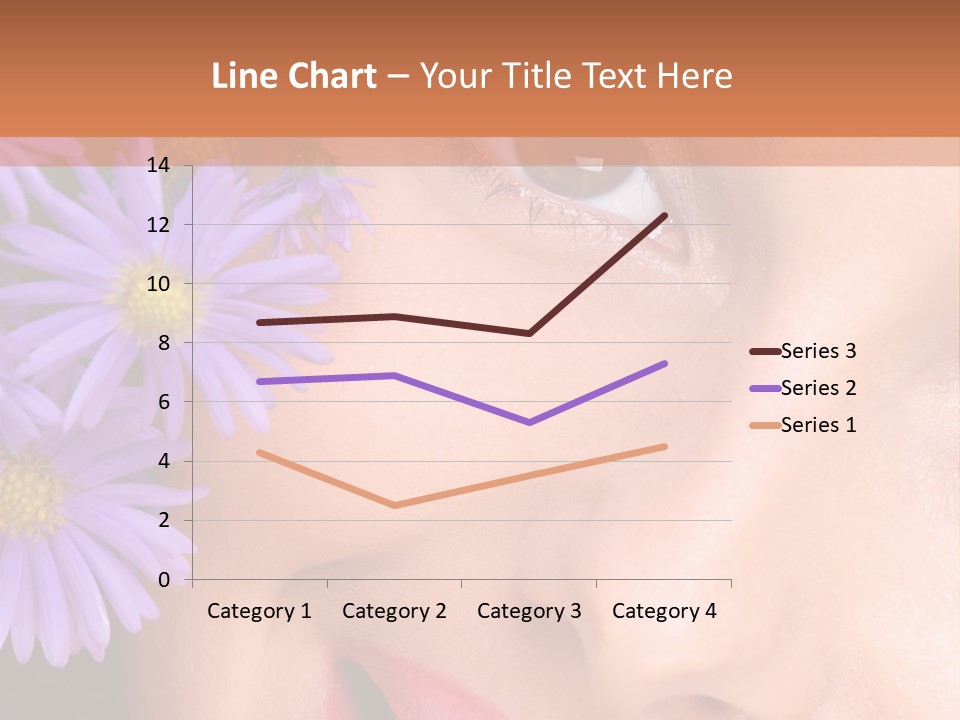 A Woman With Purple Flowers In Her Hair PowerPoint Template