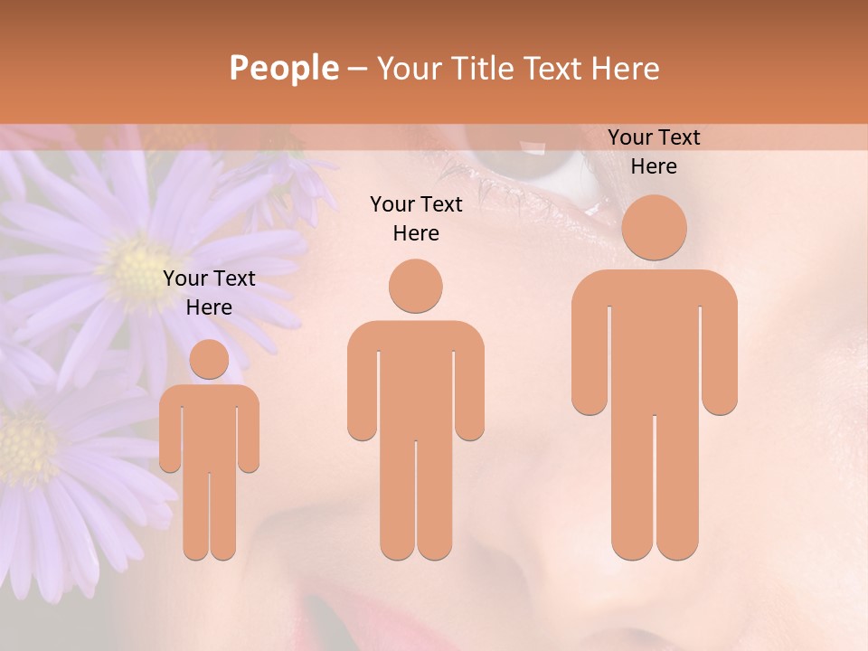 A Woman With Purple Flowers In Her Hair PowerPoint Template