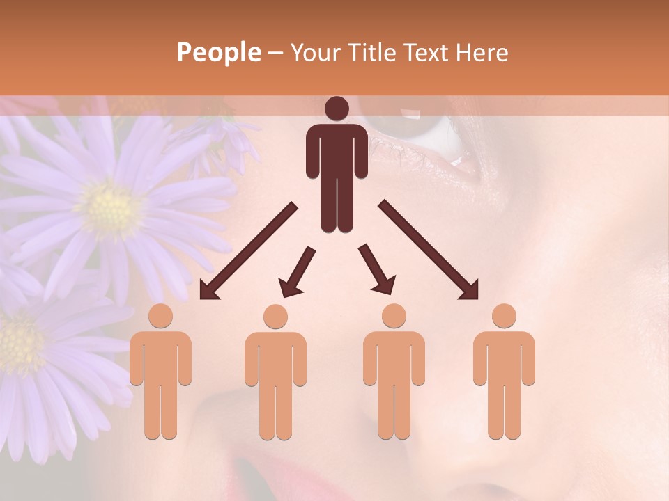 A Woman With Purple Flowers In Her Hair PowerPoint Template