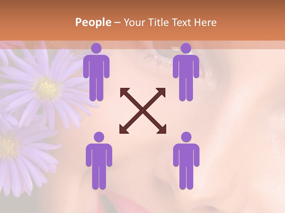 A Woman With Purple Flowers In Her Hair PowerPoint Template