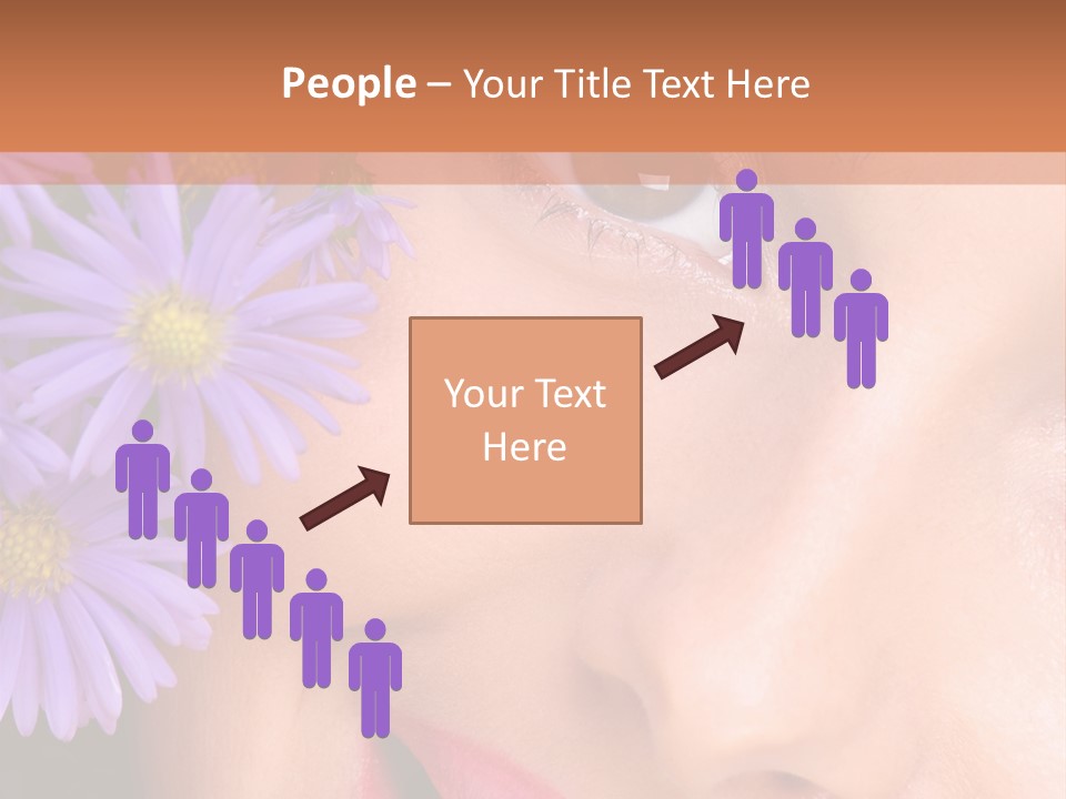 A Woman With Purple Flowers In Her Hair PowerPoint Template