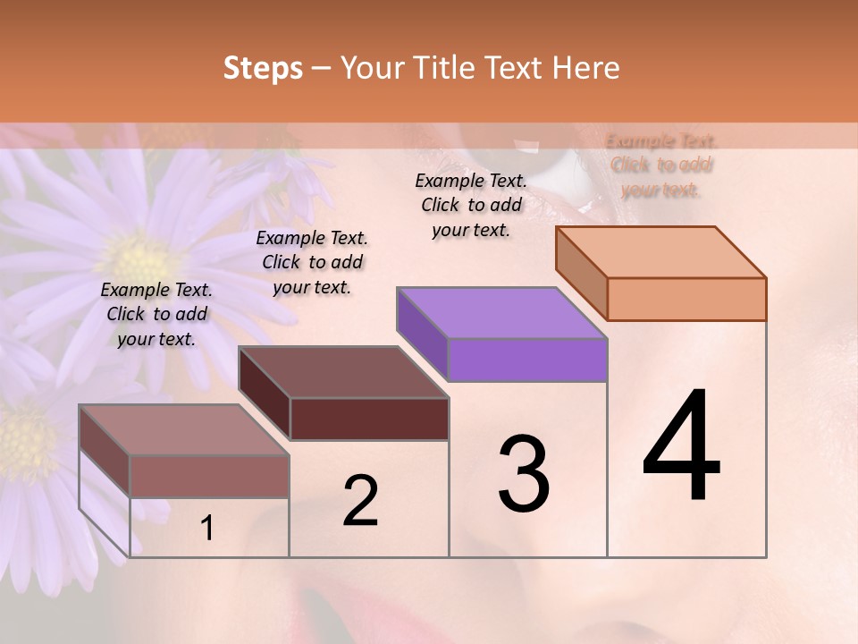 A Woman With Purple Flowers In Her Hair PowerPoint Template