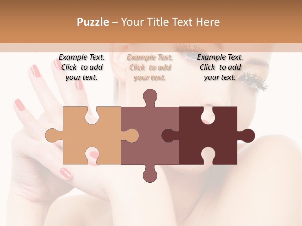 A Woman With Red Nails And A Red Manicure PowerPoint Template