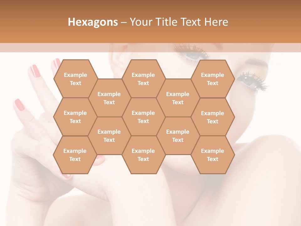 A Woman With Red Nails And A Red Manicure PowerPoint Template