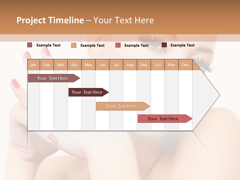 A Woman With Red Nails And A Red Manicure PowerPoint Template