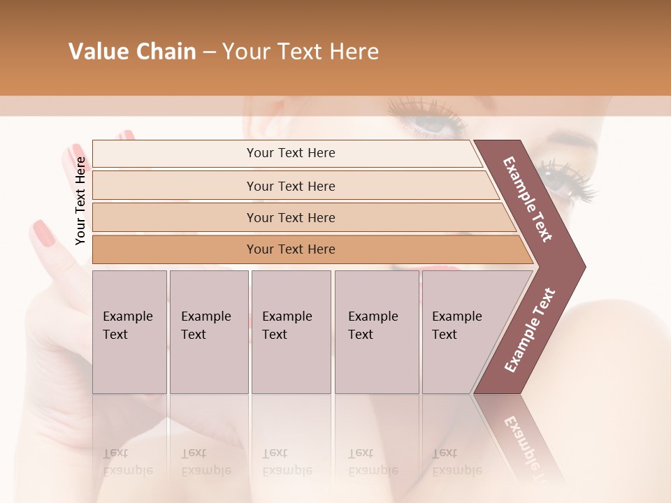 A Woman With Red Nails And A Red Manicure PowerPoint Template