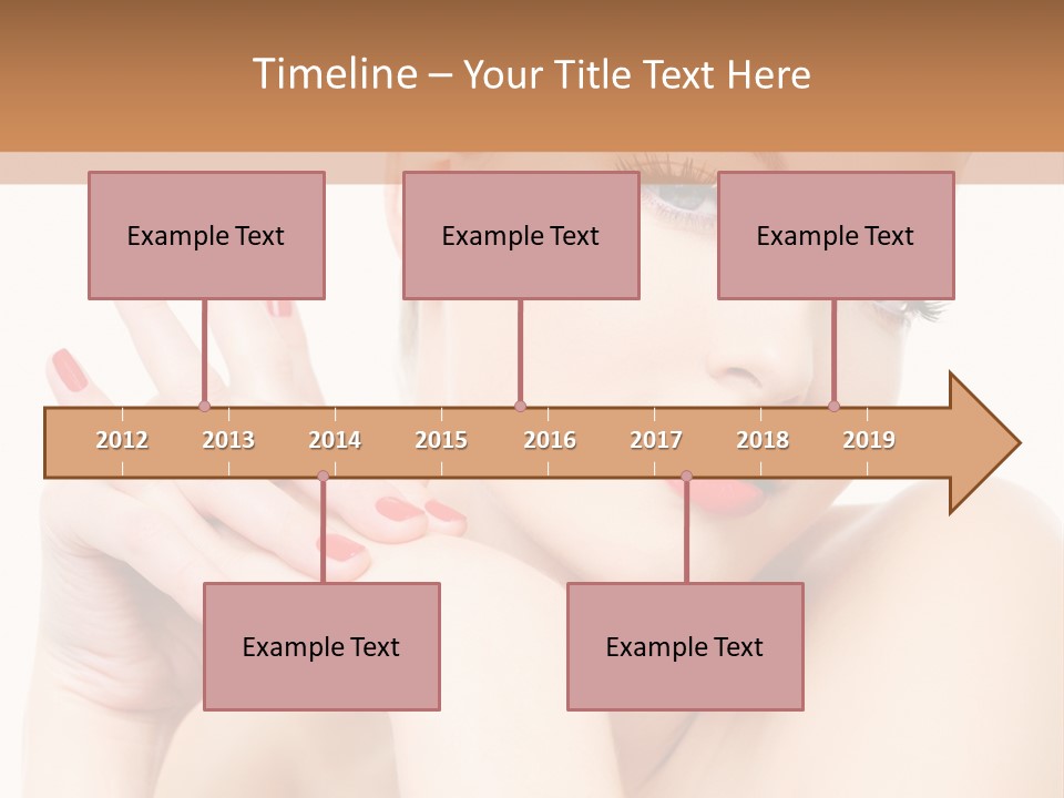 A Woman With Red Nails And A Red Manicure PowerPoint Template