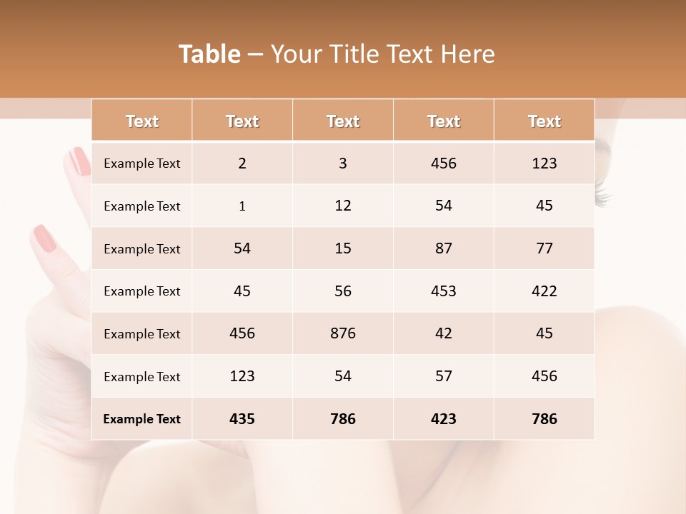 A Woman With Red Nails And A Red Manicure PowerPoint Template