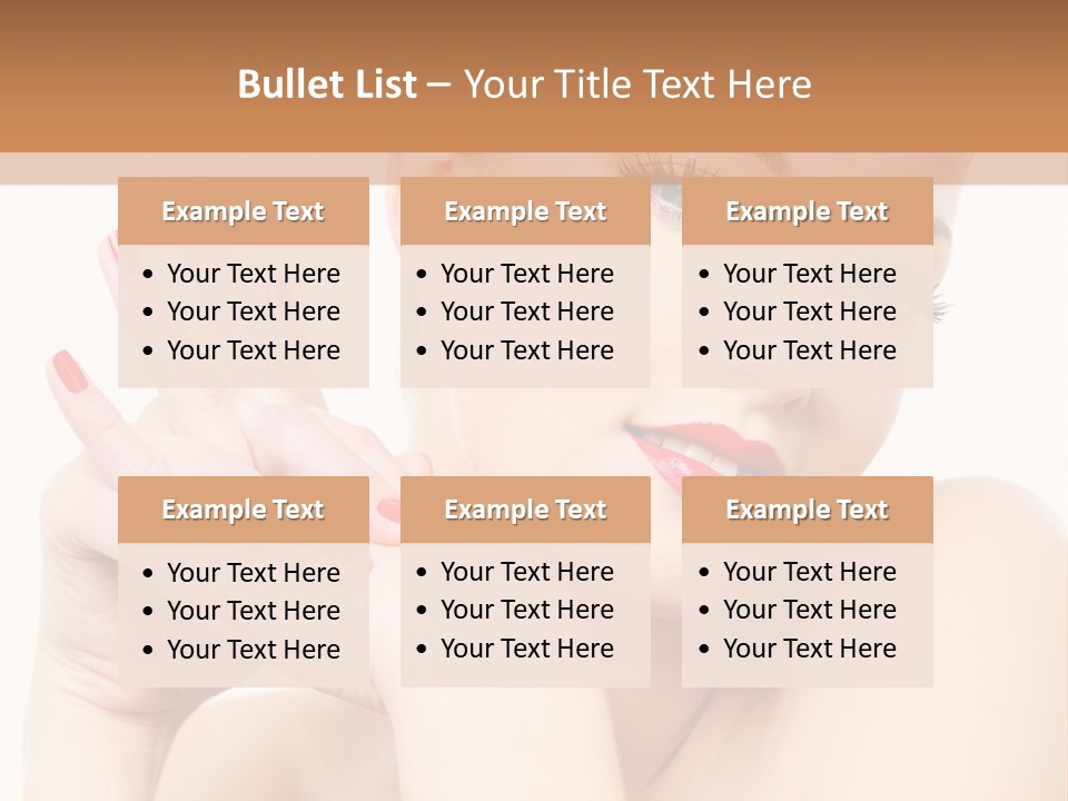 A Woman With Red Nails And A Red Manicure PowerPoint Template