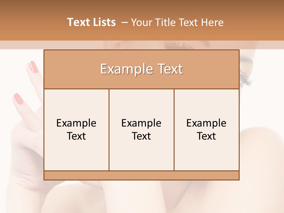 A Woman With Red Nails And A Red Manicure PowerPoint Template