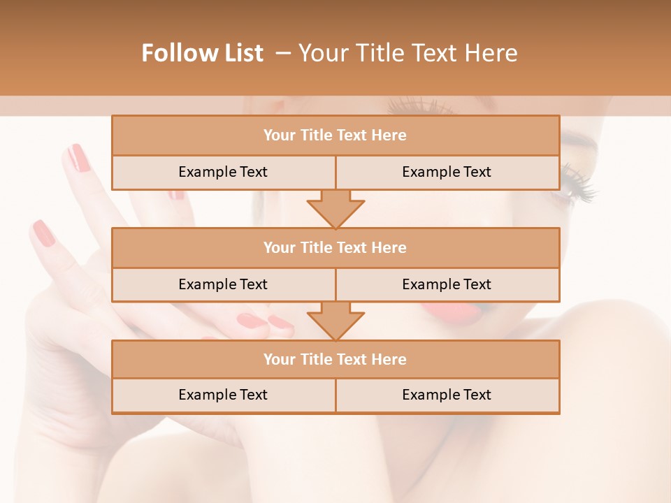 A Woman With Red Nails And A Red Manicure PowerPoint Template