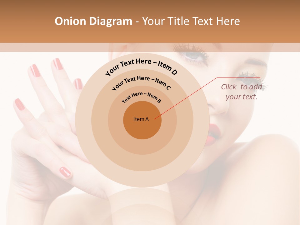 A Woman With Red Nails And A Red Manicure PowerPoint Template