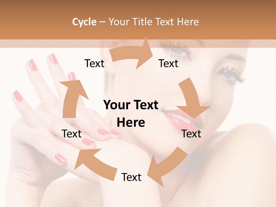 A Woman With Red Nails And A Red Manicure PowerPoint Template