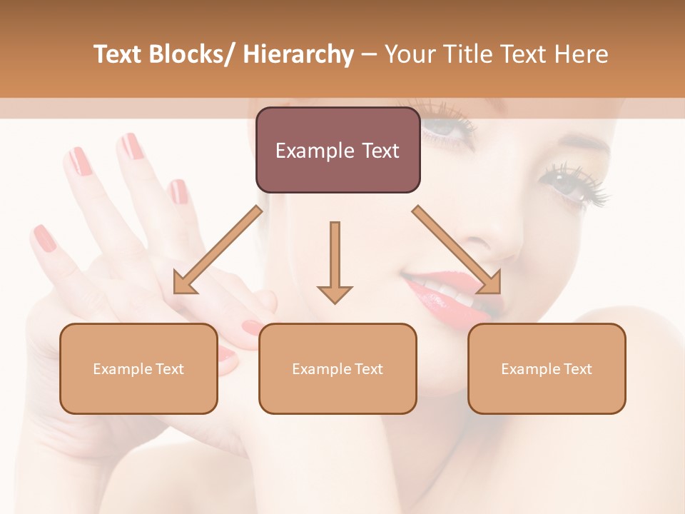 A Woman With Red Nails And A Red Manicure PowerPoint Template