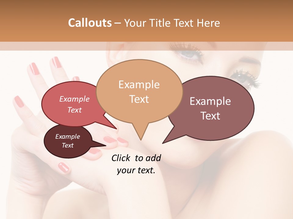 A Woman With Red Nails And A Red Manicure PowerPoint Template