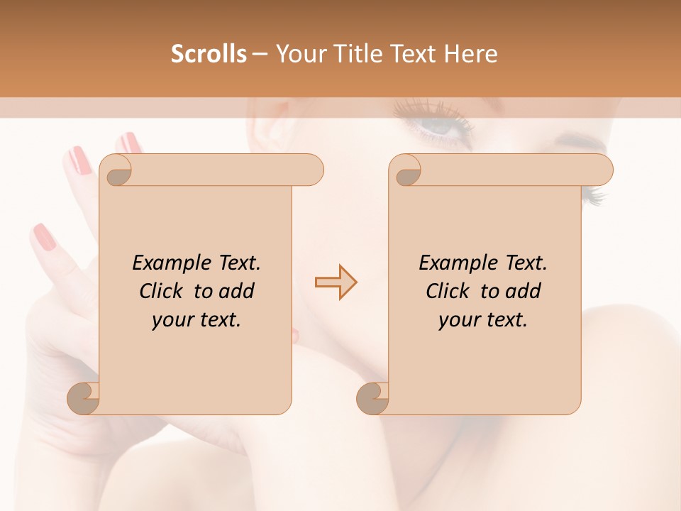 A Woman With Red Nails And A Red Manicure PowerPoint Template