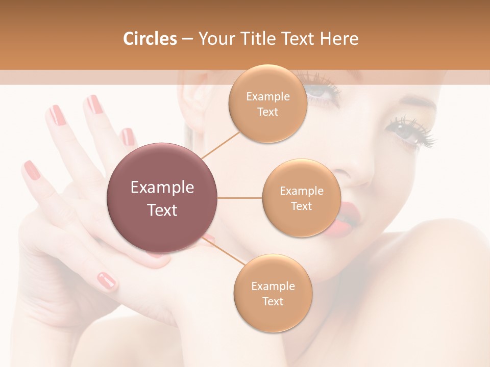 A Woman With Red Nails And A Red Manicure PowerPoint Template