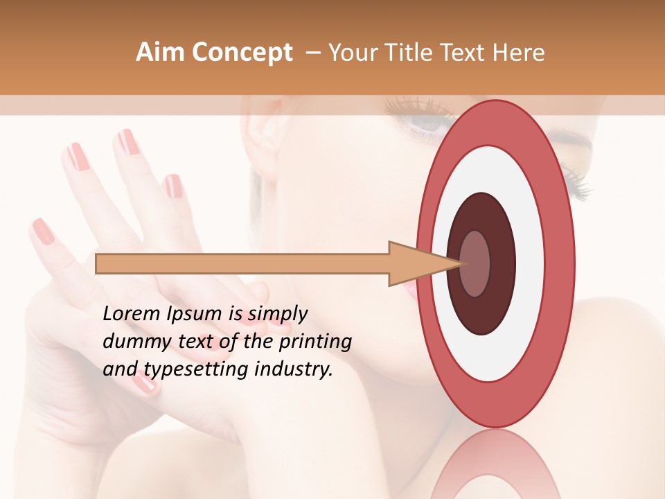 A Woman With Red Nails And A Red Manicure PowerPoint Template