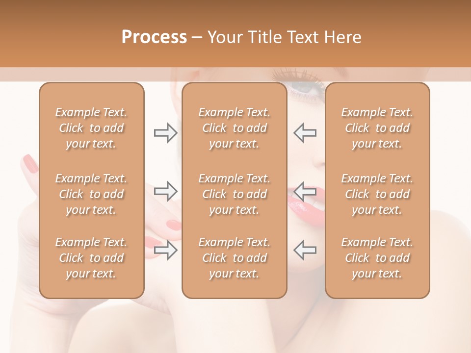 A Woman With Red Nails And A Red Manicure PowerPoint Template