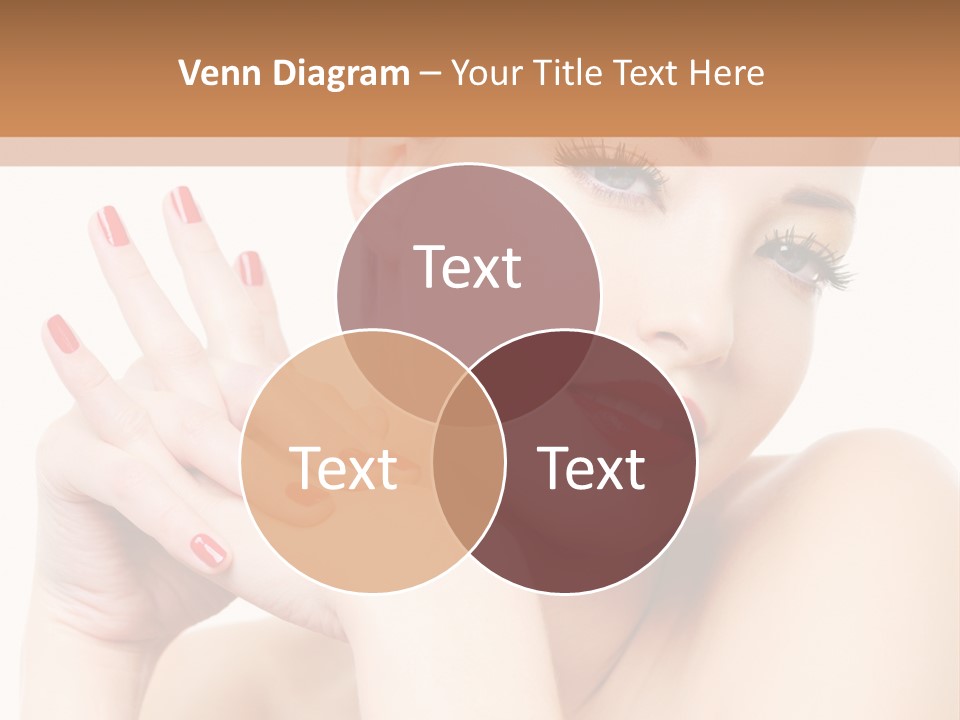 A Woman With Red Nails And A Red Manicure PowerPoint Template