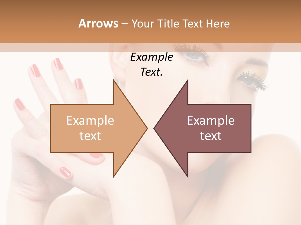 A Woman With Red Nails And A Red Manicure PowerPoint Template