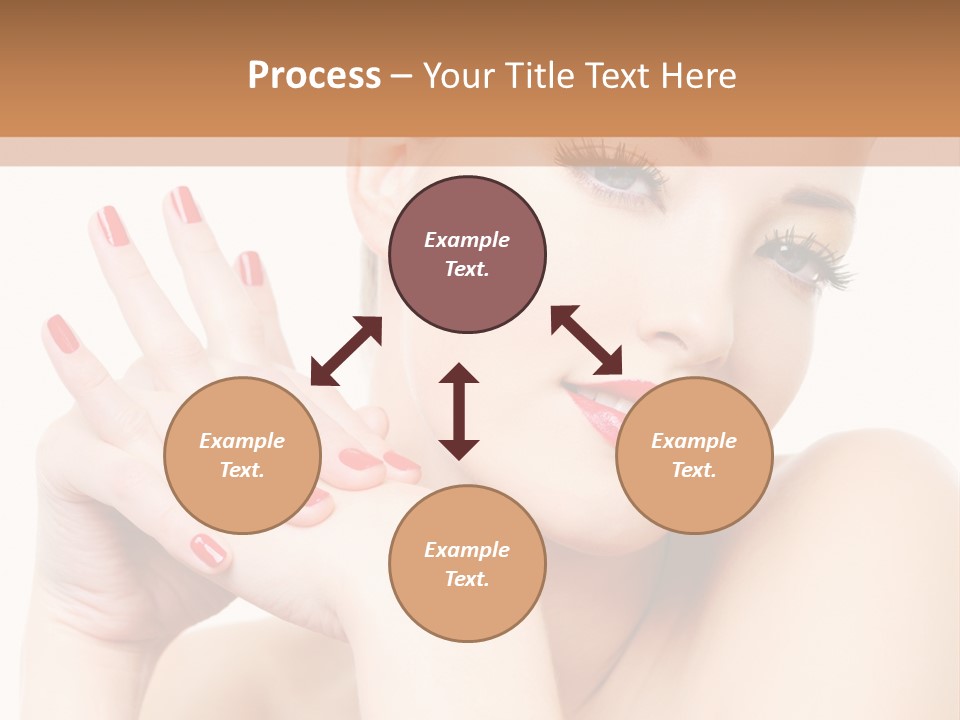 A Woman With Red Nails And A Red Manicure PowerPoint Template