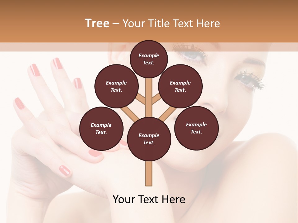 A Woman With Red Nails And A Red Manicure PowerPoint Template