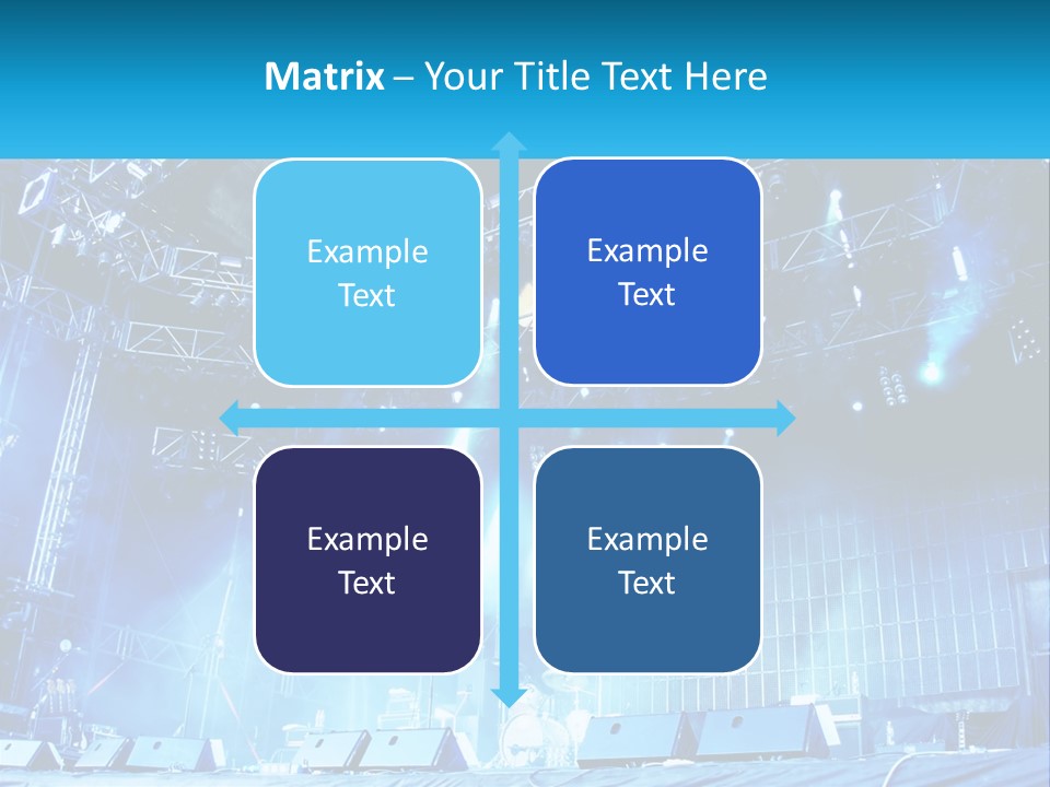 A Stage That Has Some Lights On It PowerPoint Template