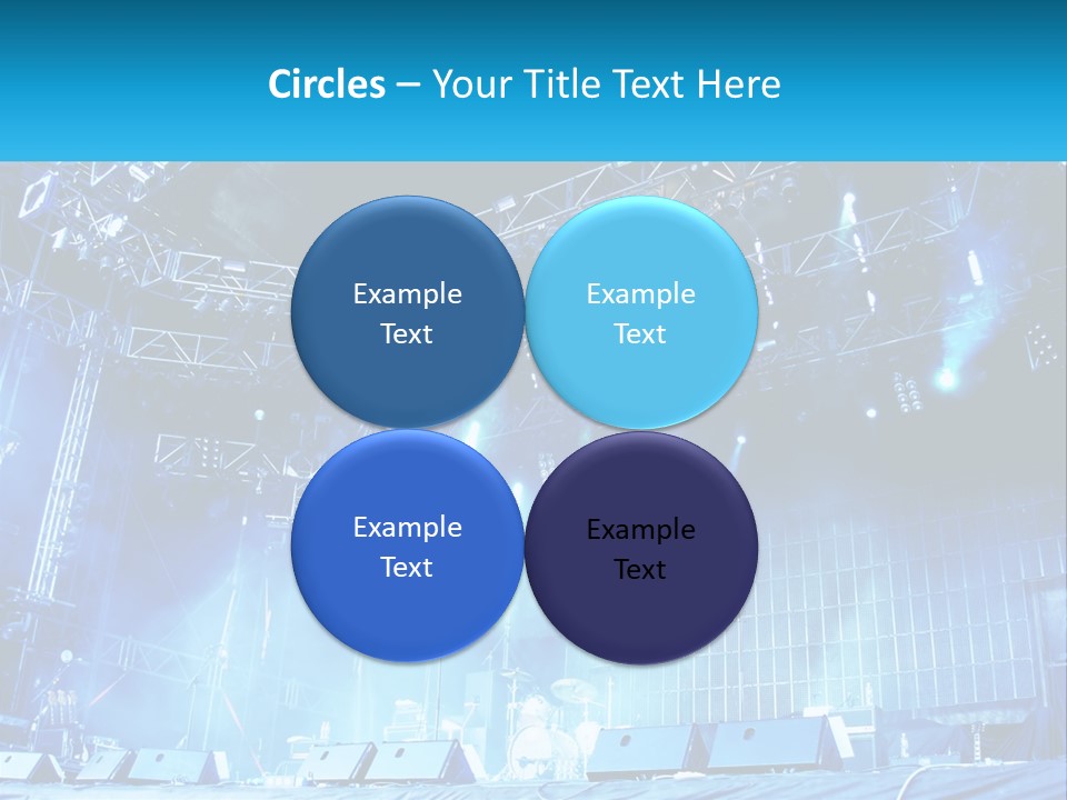 A Stage That Has Some Lights On It PowerPoint Template