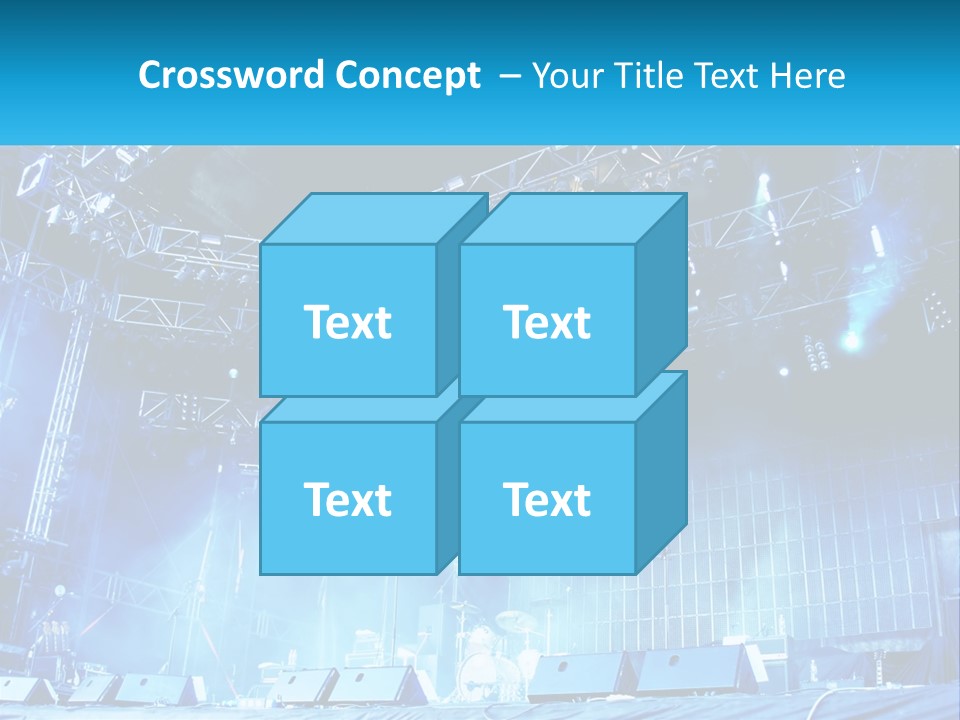 A Stage That Has Some Lights On It PowerPoint Template