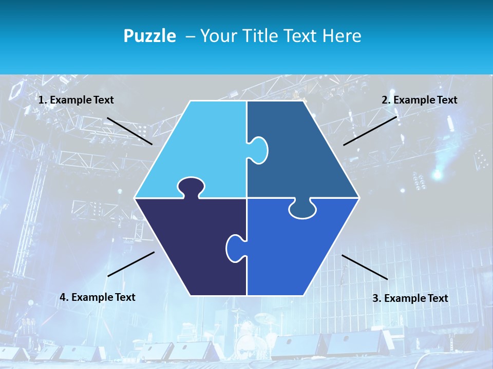 A Stage That Has Some Lights On It PowerPoint Template