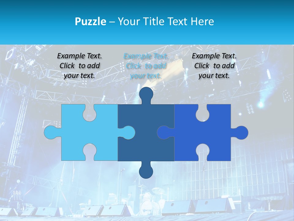 A Stage That Has Some Lights On It PowerPoint Template