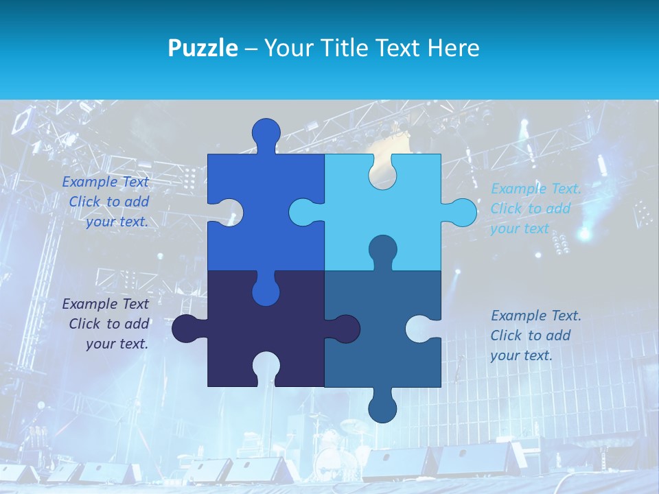 A Stage That Has Some Lights On It PowerPoint Template