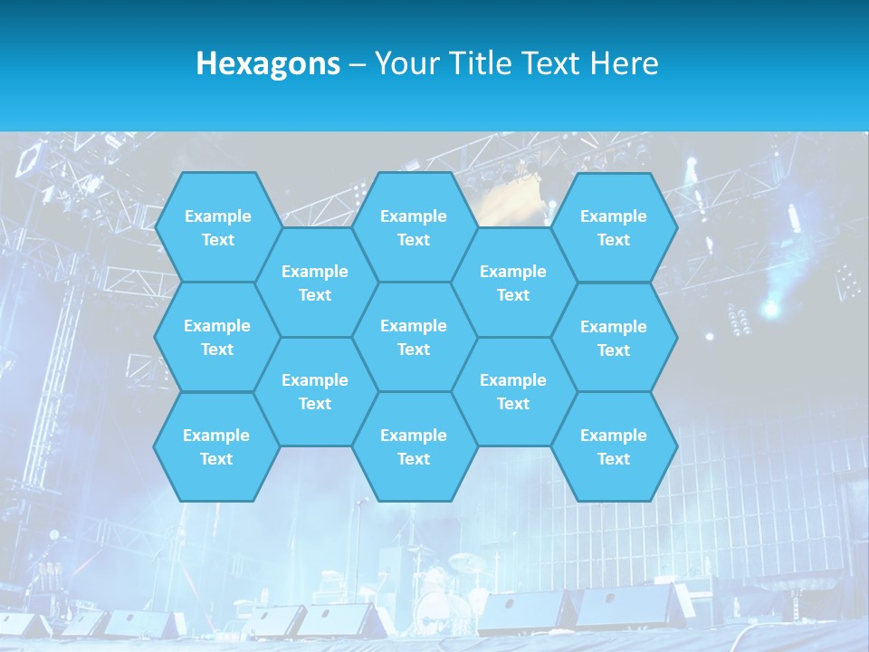 A Stage That Has Some Lights On It PowerPoint Template