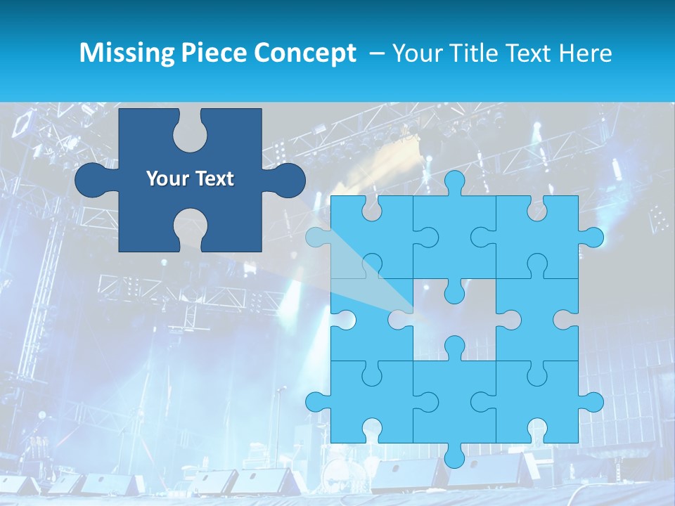 A Stage That Has Some Lights On It PowerPoint Template