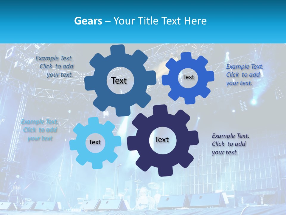 A Stage That Has Some Lights On It PowerPoint Template